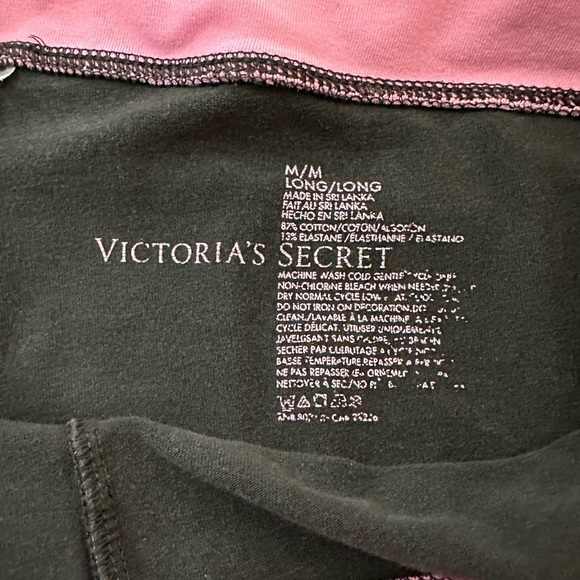 Victoria’s Secret Pink Women’s Medium Long Black Leggings - Picture 6 of 7